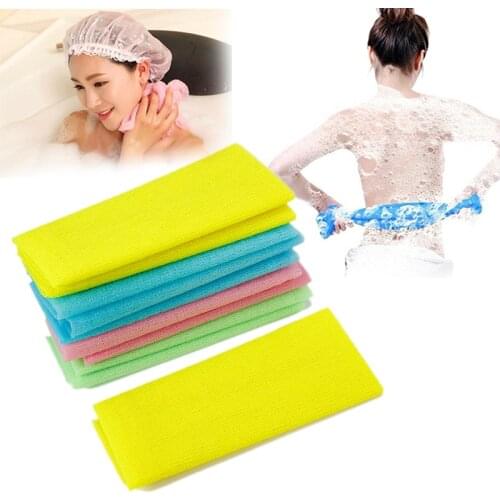 Nylon Bath Towel Exfoliating Mesh Body Cleaning Towel Soft Loofah Back Scrubber Bathroom Accessiories Suitable For Traveling