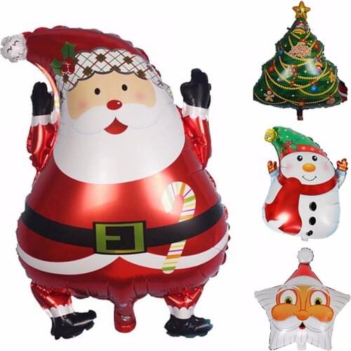 2019 Newest Xmas Santa Claus Snowman Tree Balloon Wedding Aluminum Balloons Home Party Decor