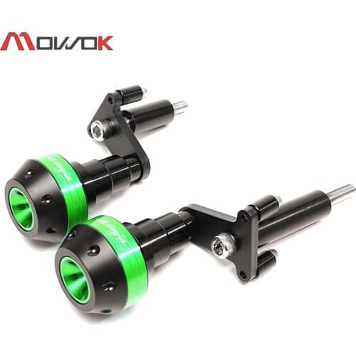 With logo Falling Protection Frame Slider Fairing Guard Anti Crash Pad Protector For KAWASAKI NINJA400 NINJA 400 Z400 2018-2020