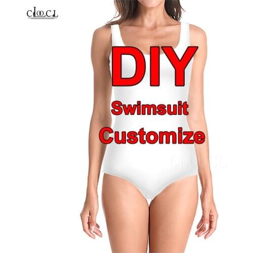 DIY Customize One-Piece Swimsuit Women Animal/Photo/Star/Anime/Flower 3D Print Sleeveless Sexy Swimwear Summer Beach Swimsuits