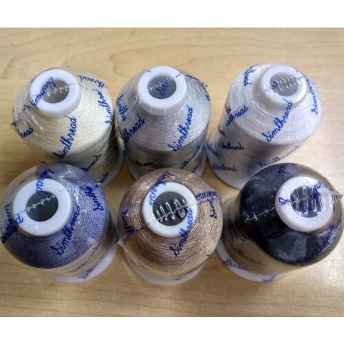 Simthread 6 Neutral Basic Colors Machine Embroidery Thread daily embroidery works quilting etc suitable for most home machines