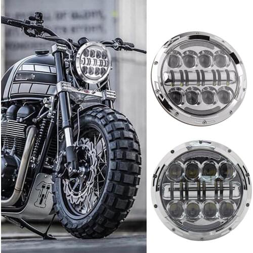 2x 7Inch Led Headlight H4 High Low Beam Round Cars Running Lights Amber Signal Lamps for Jeep Lada Niva 4x4