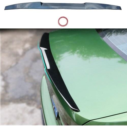 Universal Car Rear Roof Lip Spoiler Tail Trunk Wing Sticker Glossy Black Auto Styling Accessories