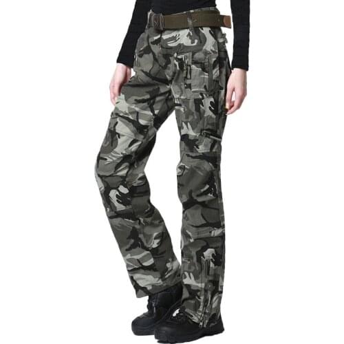 Cargo Pants Women Army Tooling Trousers Military Style Pants 2020 Femme Camo Loose Female Multi-pocket Camouflage Pant Plus Size