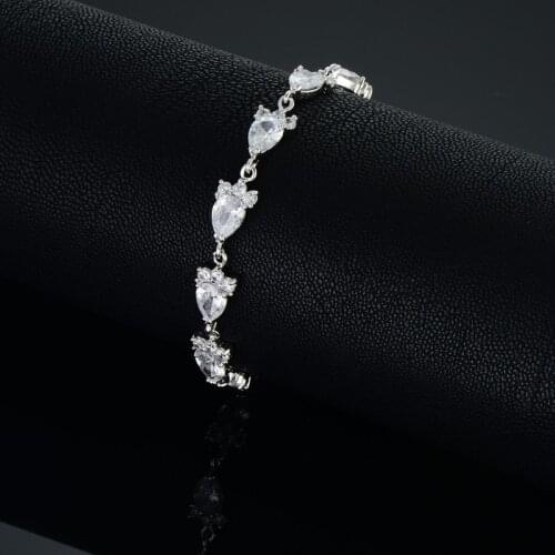 Crystal Zircon Heart Bracelet for Women Elephant Tennis Rhinestone Charm Bracelet Femme Women Hand Chain Jewelry Christmas Gifts