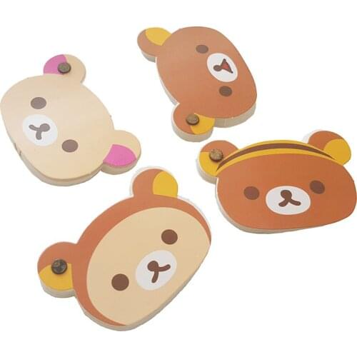 1pcs/lot New style cute Mini bear head design Notebook diary Note pad Memo random
