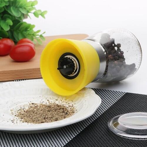1Pcs 180ML High Grips Glass Salt or Pepper Grinder Glass Body Seasoning Bottle Free Shipping ePacket