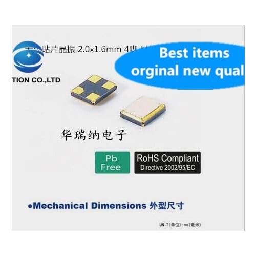 10pcs 100% orginal new TXC 2016 passive SMD crystal oscillator 32M 32MHZ 32.000MHZ 8Y32000004 8PF original