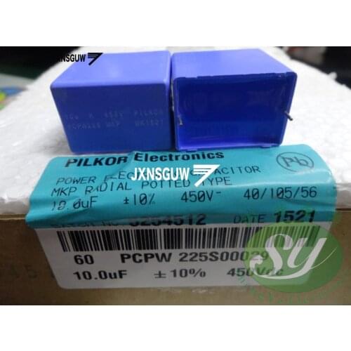 10PCS NEW PILKOR MKP 10UF 450V 10% 106 P28MM power film capacitor PCPW 225 10uF/450V 106/450v 10.0uf 450VDC