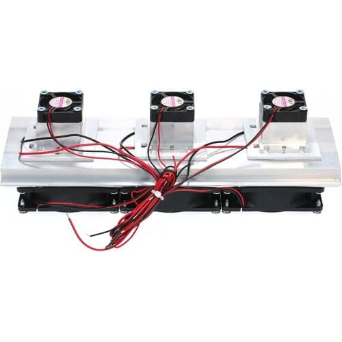 180W Trinuclear Thermoelectric Peltier Refrigeration Air Cooling System Kit Cooler 3xFan