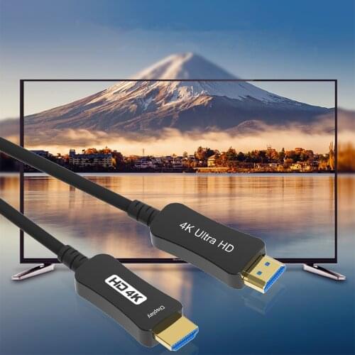 AOC Active Optical Fiber HDMI-compatible 2.0 Cable HDTV 4K 60Hz 18Gbps 10m 15m 20m 30m 100m support HD 2.0 for HDR TV LCD Laptop
