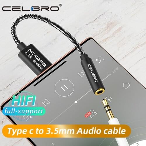 Hifi Usb Type-C To 3.5mm Aux Audio Adapter DAC Digital Decoding Amp Converter for OnePlus 8t Samsung Galaxy Note 20 Ultra S20 FE