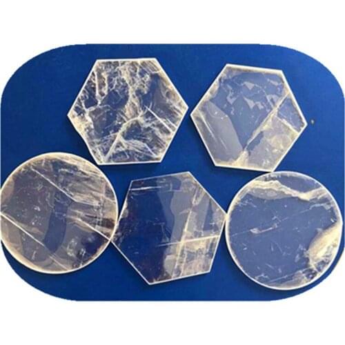 White Selenite Slice Round Plate Crystal Healing Stones For Decoration