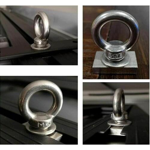 M8 Harness Eye Bolt Nuts Towing Bolts Lifting Gear Tie Down - STAINLESS STEEL