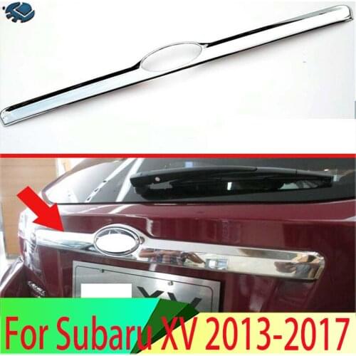 For Subaru XV 2013-2017 ABS Chrome Rear Boot Door Trim Cover Trunk Lid