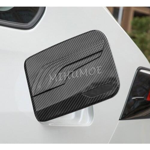 For Toyota RAV4 Hybrid Adventure 2019 2020 Fuel Tank Cap Oil Box Cover Trims Carbon Fiber