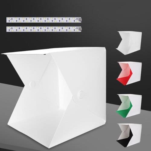 Dual LED Panel Folding Portable Photo Video Box Lighting Studio Mini Shooting Tent Box Kit Emart Diffuse Studio Softbox lightbox