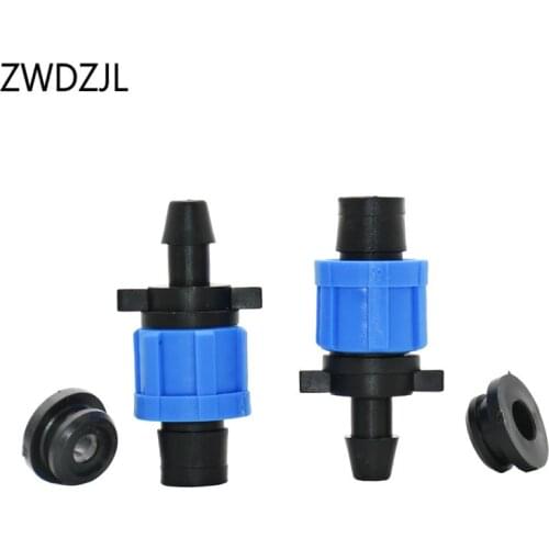 Drip Tape 5/8" Lock Offtake Drip Irrigation Pipe Fittings Lock Nut Fitting For Greenhouse irrigation adapter 30pcs