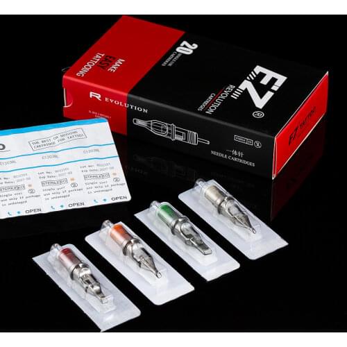 EZ Tattoo Needles Revolution Cartridge Curved Magnum #12 0.35mm Medium-taper 3.5mm for Tattoo Machines and Grips 20 pcs /box