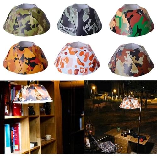 PVC Camping Tent Lantern Lamps Shade Camouflage Outdoors Hiking Light Hood Caps Camping Portable Outdoor Elements