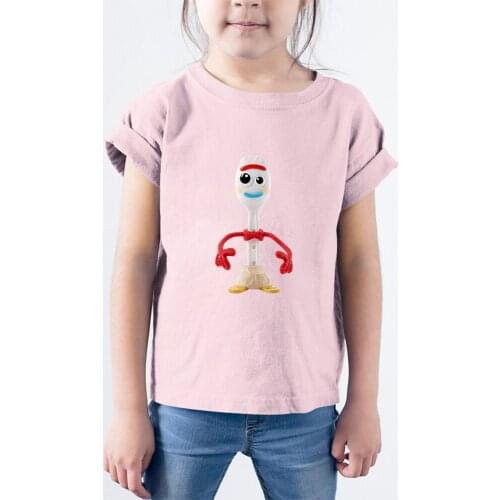 Summer New Disney Toy Story Fork Outdoor Fashion Products Comfortable Short Sleeve Dropship Kids T Shirt Unisex Four Seasons Top