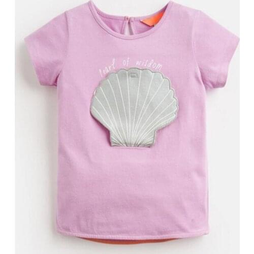 Little maven children 2020 summer new baby girls clothes pearl cloth brand cotton short sleeve t shirt girl tee tops 51617