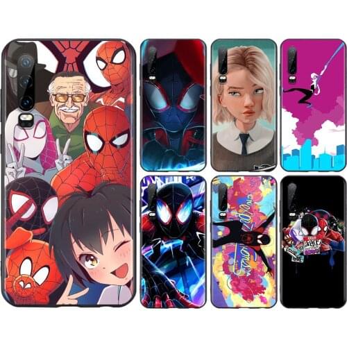 Parallel Universe Spiderman Anime For Huawei P50 P40 P30 P20 P10 P9 P8 Lite E Pro Plus Lite Mini 2019 2017 Soft Phone Case