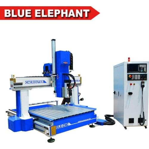 Small CNC Router 4 axis ATC Wood CNC Cutter 1212 9kw Italy Spindle Taiwan Inverter 11kw High Speed
