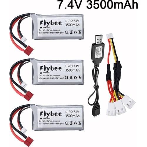 Upgrade 3500mAh 7.4v lipo battery for Wltoys 12428 12423 RC Car Spare Parts for feiyue 03 Q39 RC Racing car 7.4V 3400mah Battery