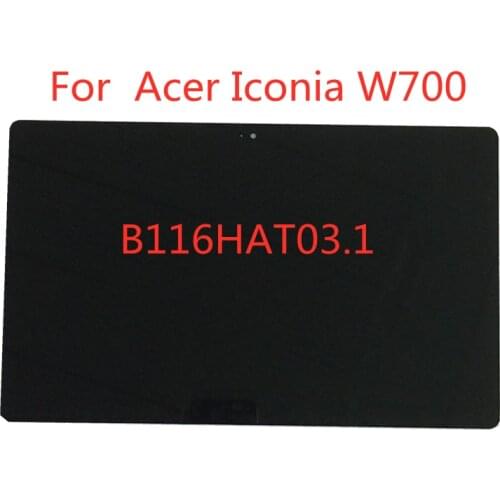 Original For Acer Iconia W700 touch screen panel digitizer glass + LCD display assembly B116HAT03.1 B116HAN03.0 30pin screen