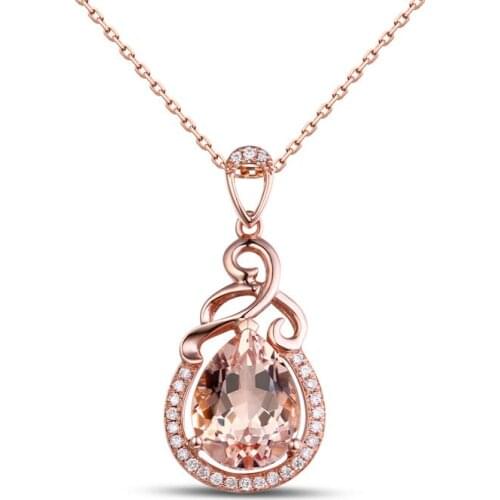 Ociki Rose Gold Color CZ Champagne Crystal Pendant Wedding Necklace Chokers for Women Girls Drop Shipping Womens Jewelry Gift