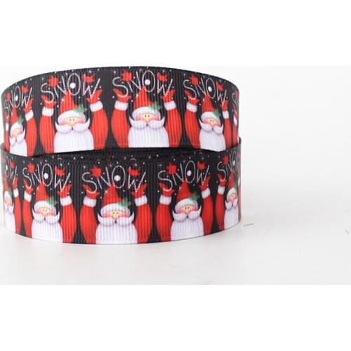 16/22/25/38/75mm Christmas Santa printed grosgrain rainbow ribbon 10/25/50 yards DIY bows wedding party decoractive ribbons