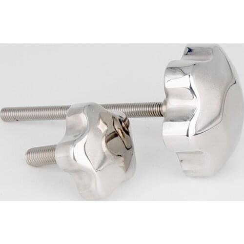 2pcs M16 stainless steel five stars handle screw Torx hand screws T&TX handwheel bolt star type bolts 80mm head diameter