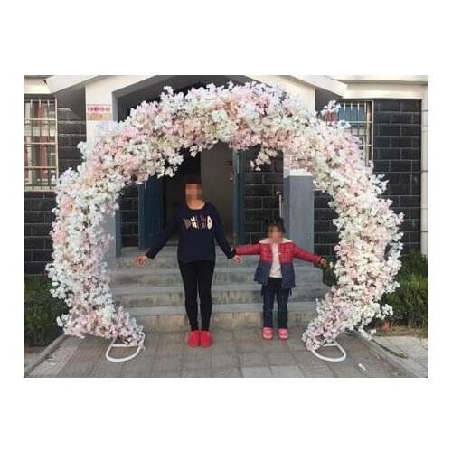 Sakura Arch Round Flower Gate Wedding Truss Arch European Arch Iron Art Arch Wedding Flower Gate Frame Square