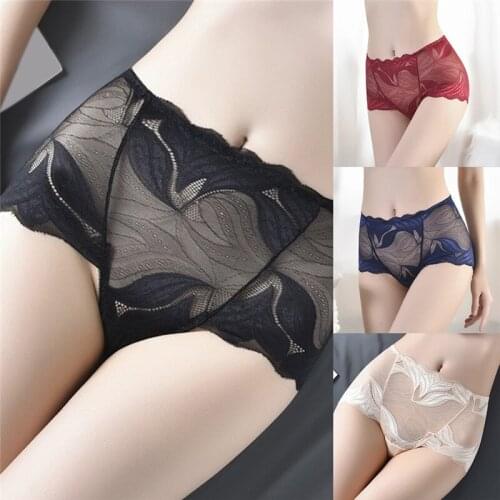 Sexy Ladies Lace Panties Underwear Lace Panties High Quality And Comfortable Transparent Floral Bow Soft Underwear