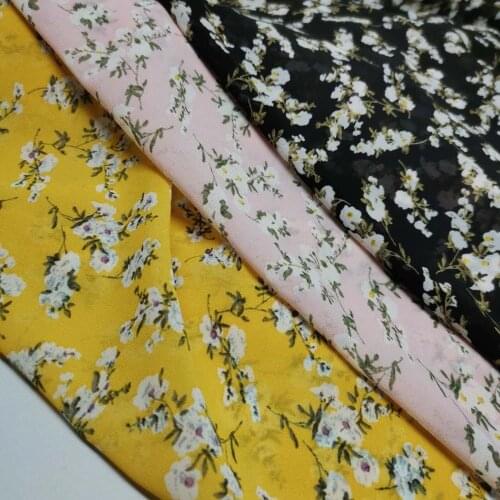 Chiffon Fabric For Dress Small Fower Tissue Ribbon Scarf Decoration Cosplay Skirt DIY Material