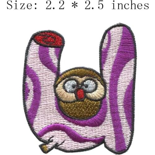 U letter with a 2.2"wide DIY new fonts embroidery patch for Company Logo Patches/Custom Embroidery/Unique Collecti