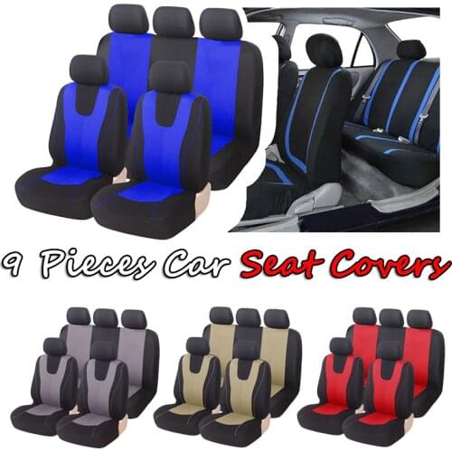 New 2020 Universal Blue Car Seat Cover Polyester Fabric Protect Seat Covers