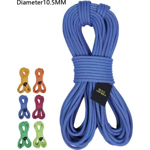 10M/Lot Professional Outdoor Hiking Rock Climbing Rappelling Rope Cord 10.5cm Diameter Safety Rope Outdoor Camping Rescue Rope