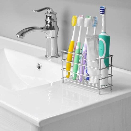 Yooap New Toothpaste holder toothbrush holder stainless steel lattice pen holder storage rack creative bathroom hotel