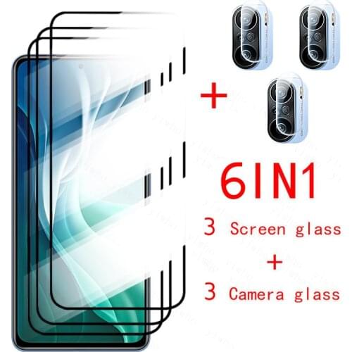 6in1 For Xiaomi 11i Glass For Xiaomi 11 Lite Tempered Glass Full Glue Screen Protector Poco X3 Pro NFC F3 poko X3 Lens Glass