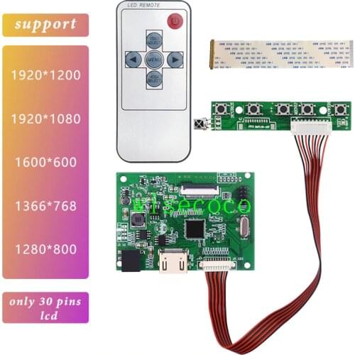 EDP Lcd Controller 30pin Board universal support 1280*800 1920 *1200 1920 *1080 1600*900 1366 *768 Display for Raspberry Pi