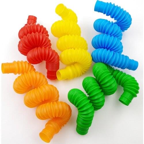 10pcs New Mini Doll Tube Sensory Fidget Toys Colorful Heavy Duty Construction Building Educational Toys For Stress Autism
