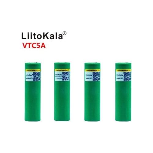 100PCS Liitokala Max 40A Pulse 60A Original 3.6V battery 18650 rechargeable VTC5A 2600mAh High Drain 40A Battery