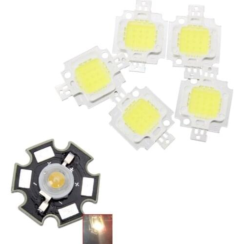 1x 3W High Power Star LED Light Lamp Bulb (White) & 5 Pcs 10W High Power White LED Light Lamp
