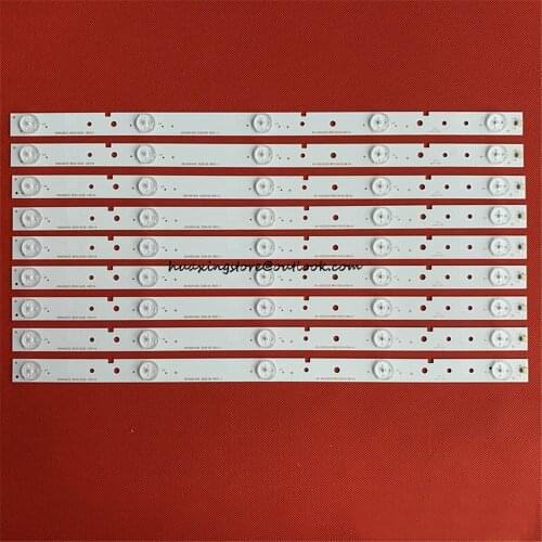 9PCS 42cm*2cm 5LEDs Backlight Strips for Hisense 42" TV LED42K20JD LED42EC260JD SVH420A72 42K30JD LED42EC290N SVH420A72-REV3