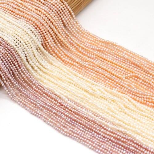 Natural Freshwater Pearl Beads For DIY Jewelry Making Necklaces Bracelets And Earrings Mini Potato Shape 36 cm 2mm