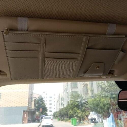 Car Sun Visor Storage Box Car Organizer Sunglasses Clip Holder Card Organizer Ticket Pocket Car Accessories
