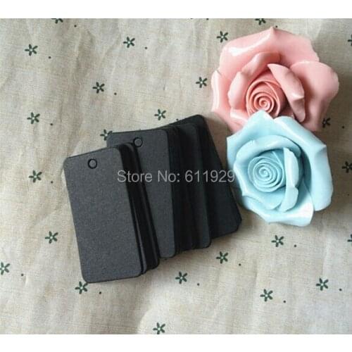 Free shipping 500 pcs a lot blank 350 gsm black paper tag 2.8x5.4cm/baking price tag/clothing price tag/gift packing tag/labels