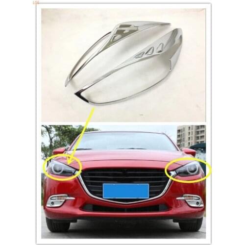 For Mazda 3 AXELA 2017-2019 ABS Chrome before headlight rear tail light decorative frame anti-scratch protection car styling
